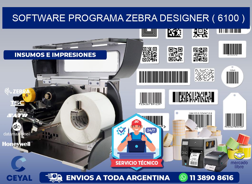 SOFTWARE PROGRAMA ZEBRA DESIGNER ( 6100 )