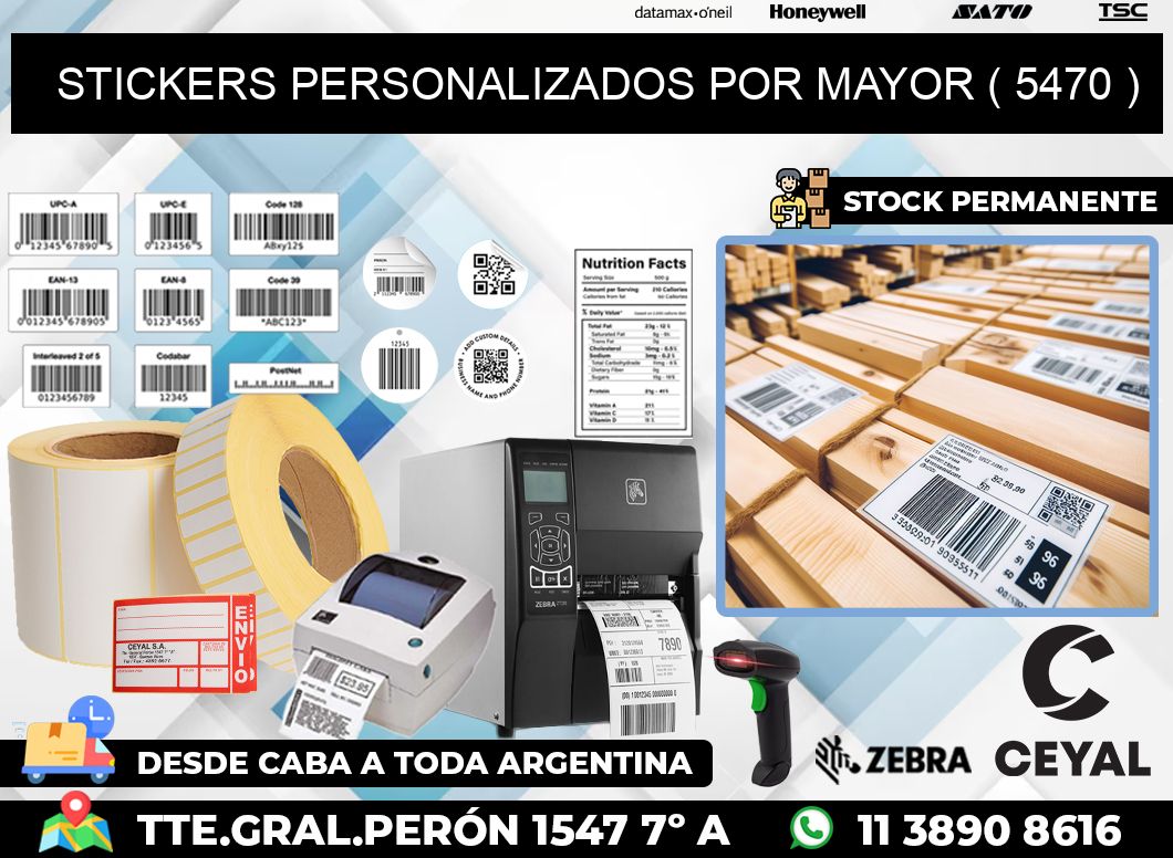 STICKERS PERSONALIZADOS POR MAYOR ( 5470 )