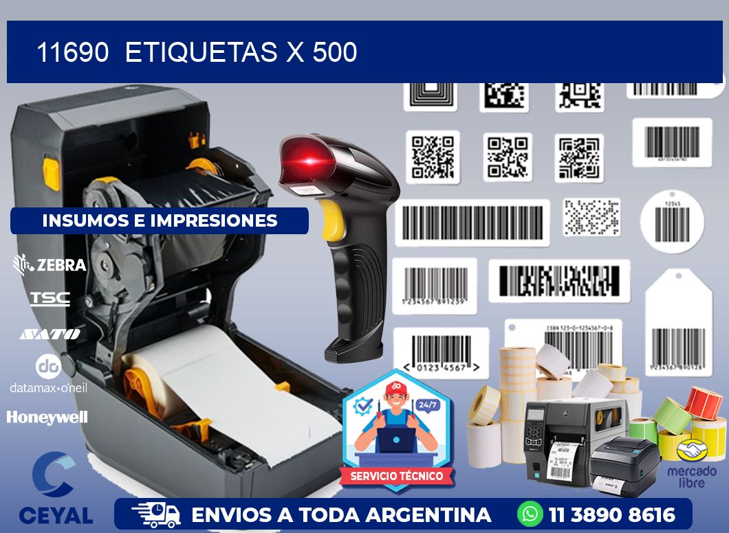 11690  ETIQUETAS X 500