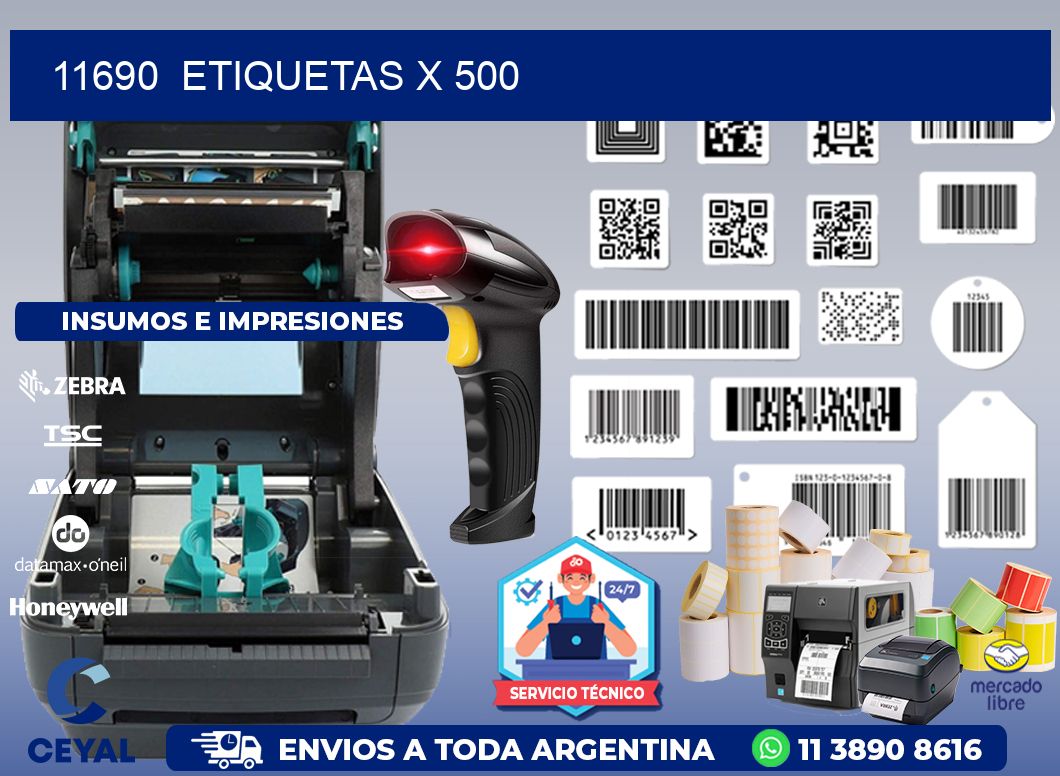 11690  ETIQUETAS X 500