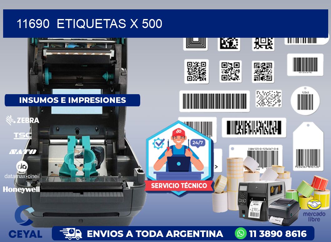 11690  ETIQUETAS X 500