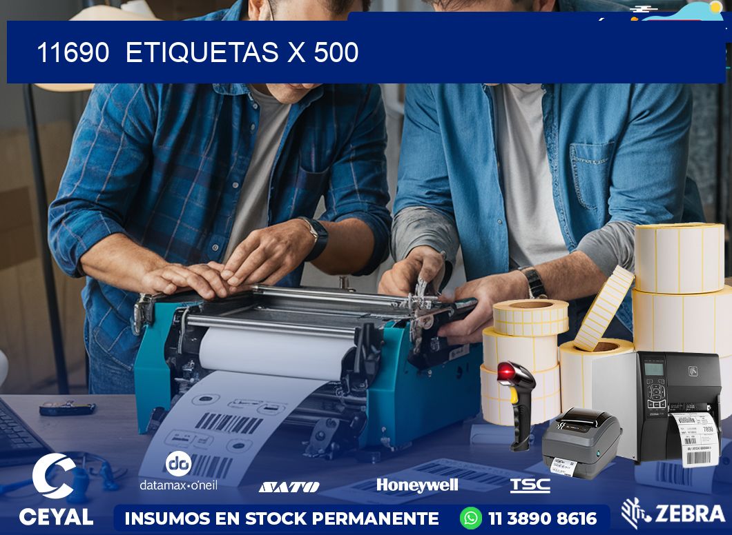 11690  ETIQUETAS X 500