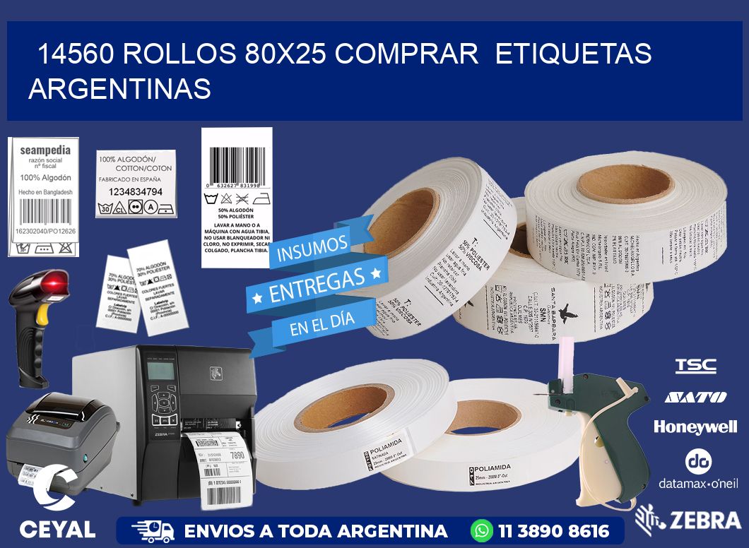 14560 ROLLOS 80X25 COMPRAR  ETIQUETAS ARGENTINAS