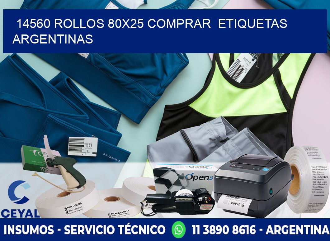 14560 ROLLOS 80X25 COMPRAR  ETIQUETAS ARGENTINAS