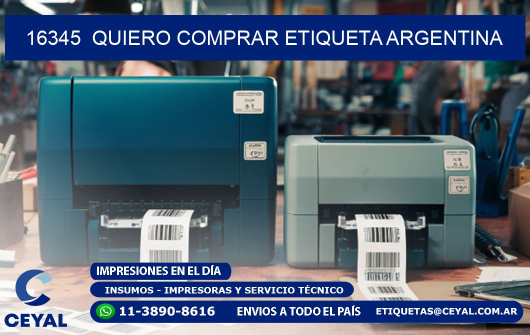 16345  QUIERO COMPRAR ETIQUETA ARGENTINA