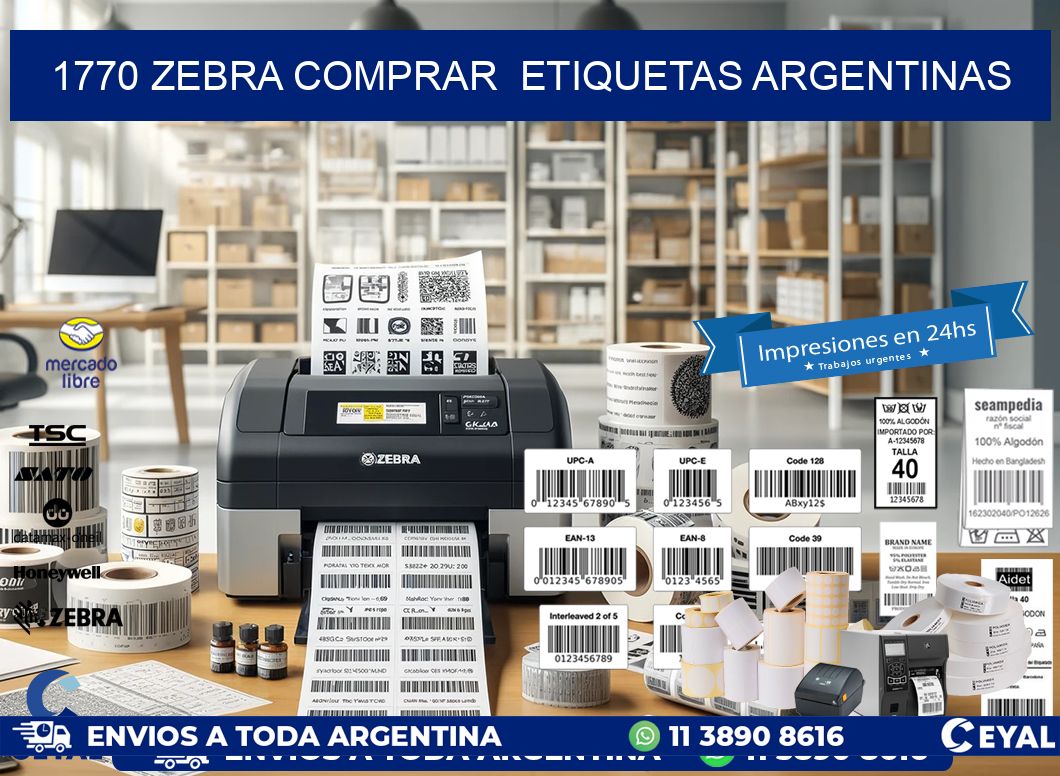 1770 ZEBRA COMPRAR  ETIQUETAS ARGENTINAS