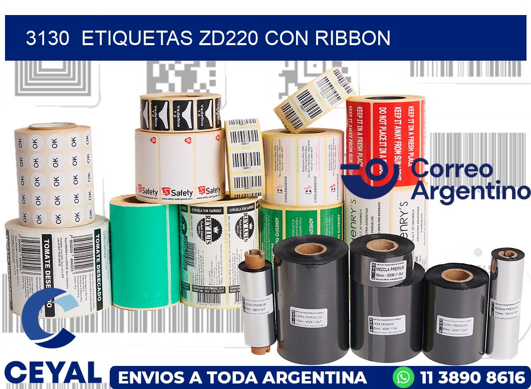 3130  ETIQUETAS ZD220 CON RIBBON