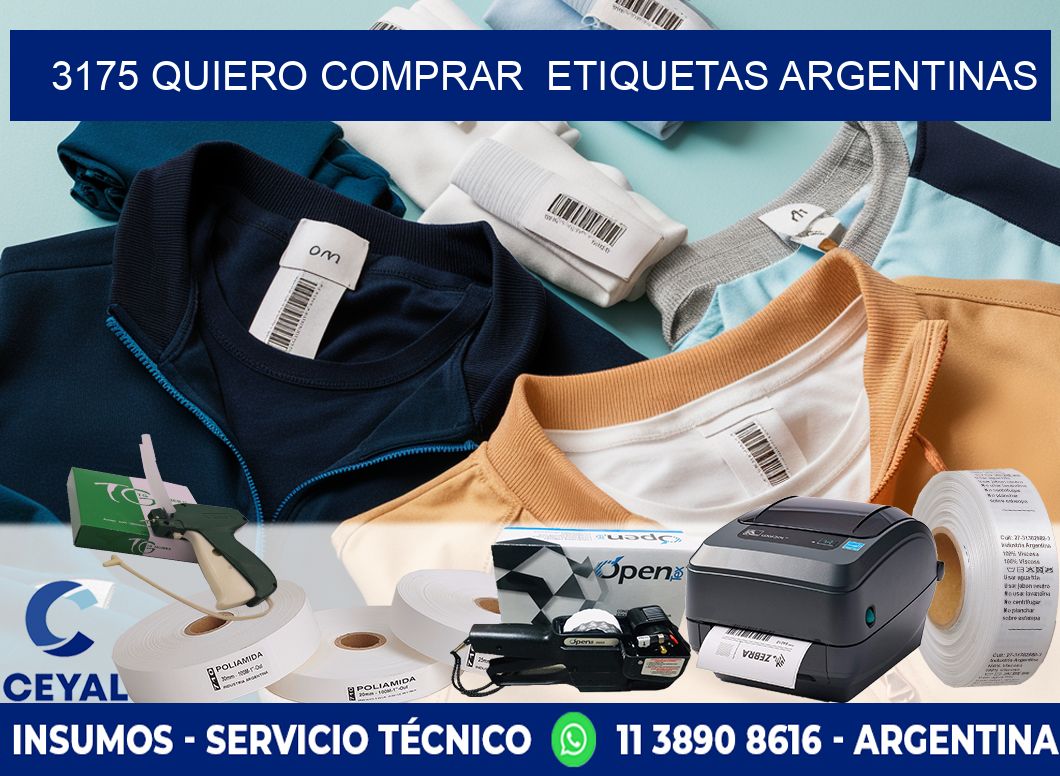 3175 QUIERO COMPRAR  ETIQUETAS ARGENTINAS