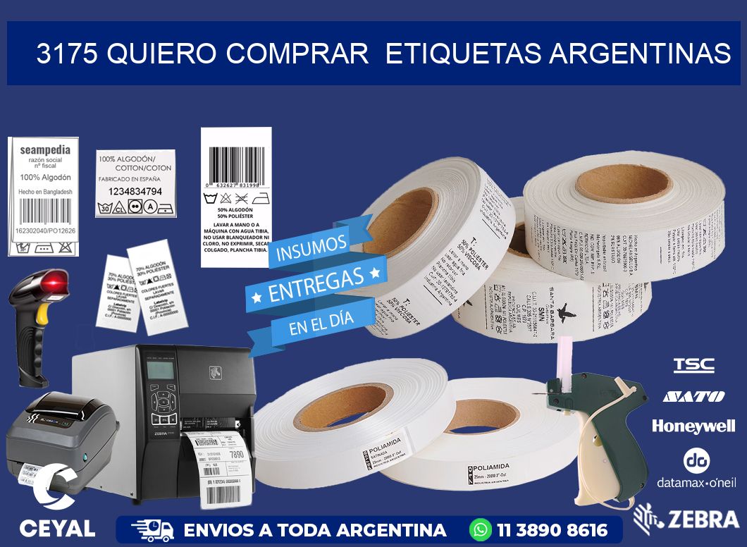 3175 QUIERO COMPRAR  ETIQUETAS ARGENTINAS