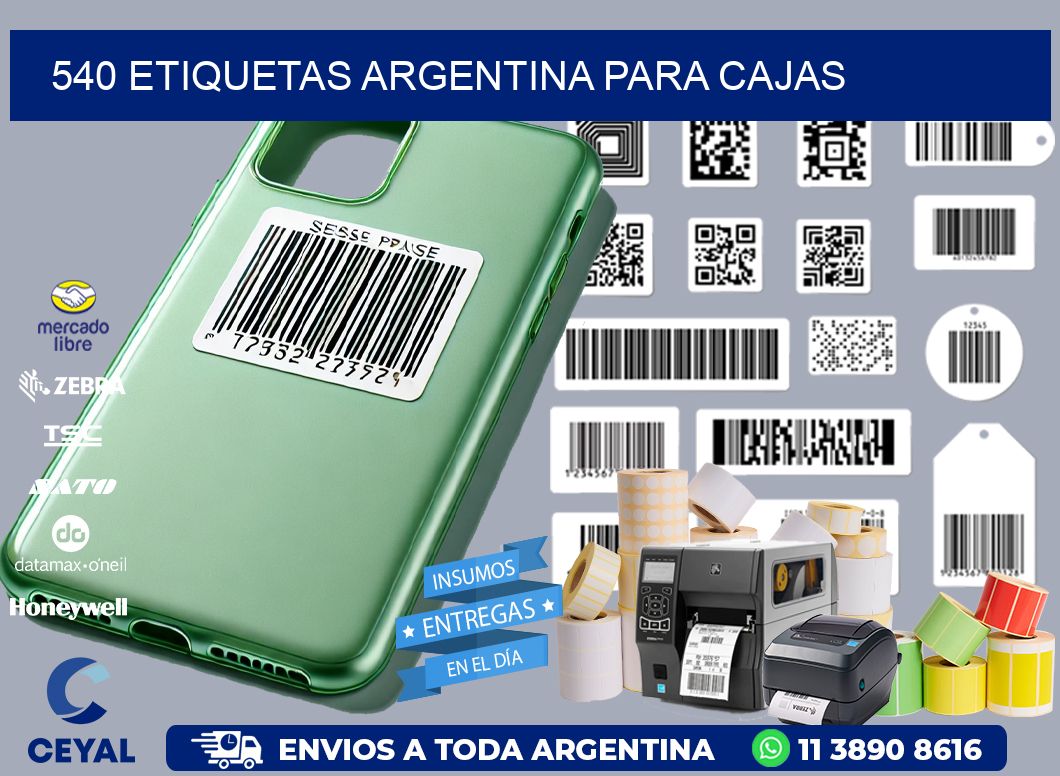 540 ETIQUETAS ARGENTINA PARA CAJAS