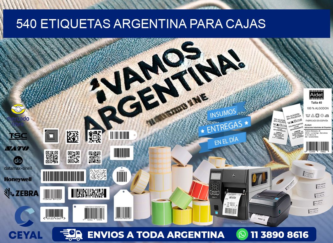 540 ETIQUETAS ARGENTINA PARA CAJAS