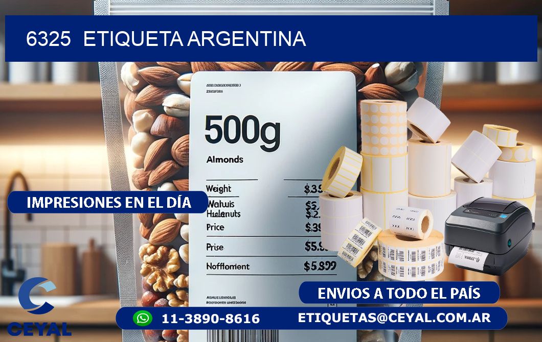 6325  ETIQUETA ARGENTINA