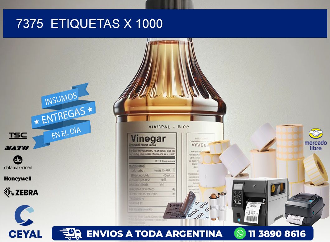 7375  ETIQUETAS X 1000