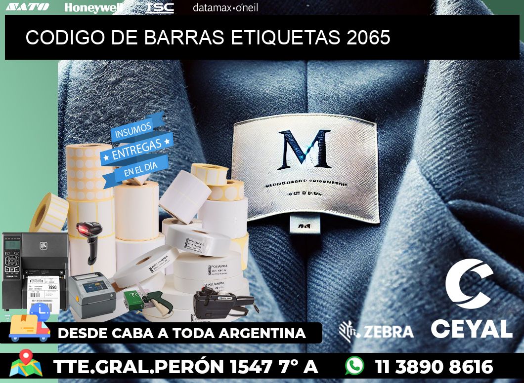 CODIGO DE BARRAS ETIQUETAS 2065