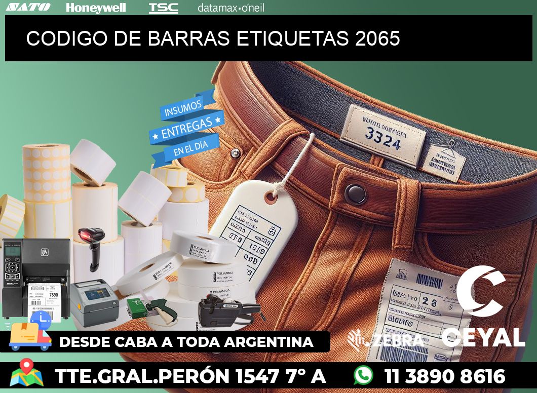 CODIGO DE BARRAS ETIQUETAS 2065