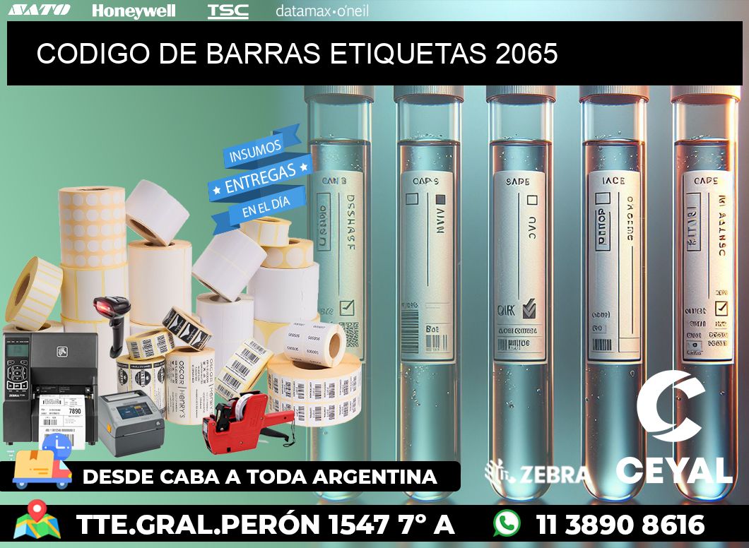 CODIGO DE BARRAS ETIQUETAS 2065