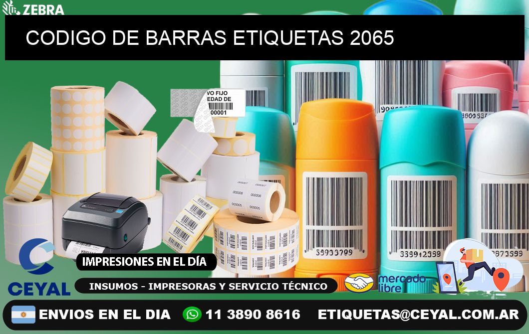 CODIGO DE BARRAS ETIQUETAS 2065