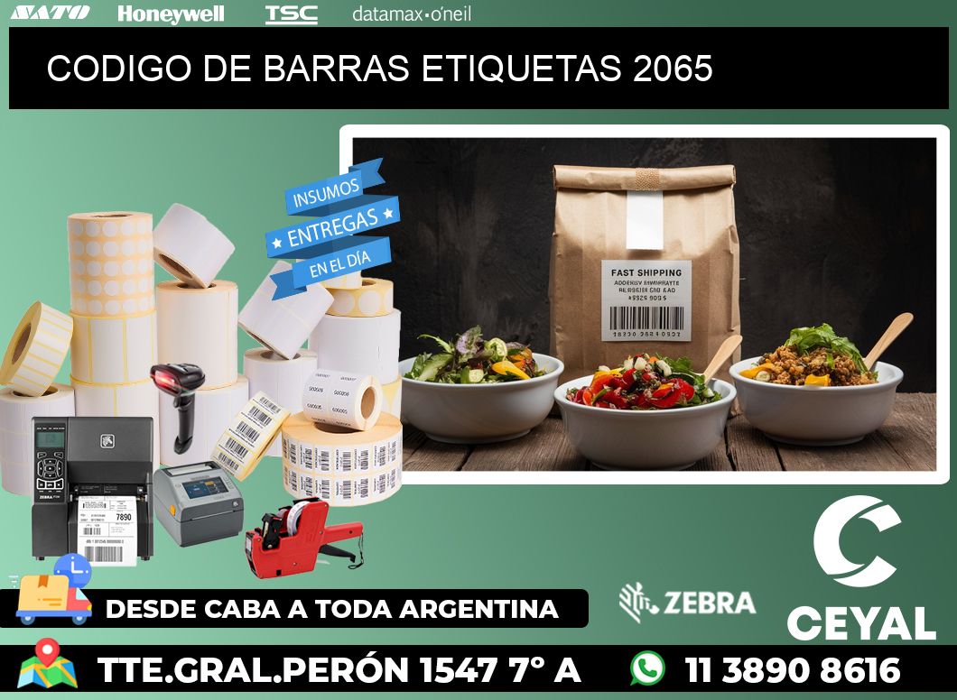 CODIGO DE BARRAS ETIQUETAS 2065