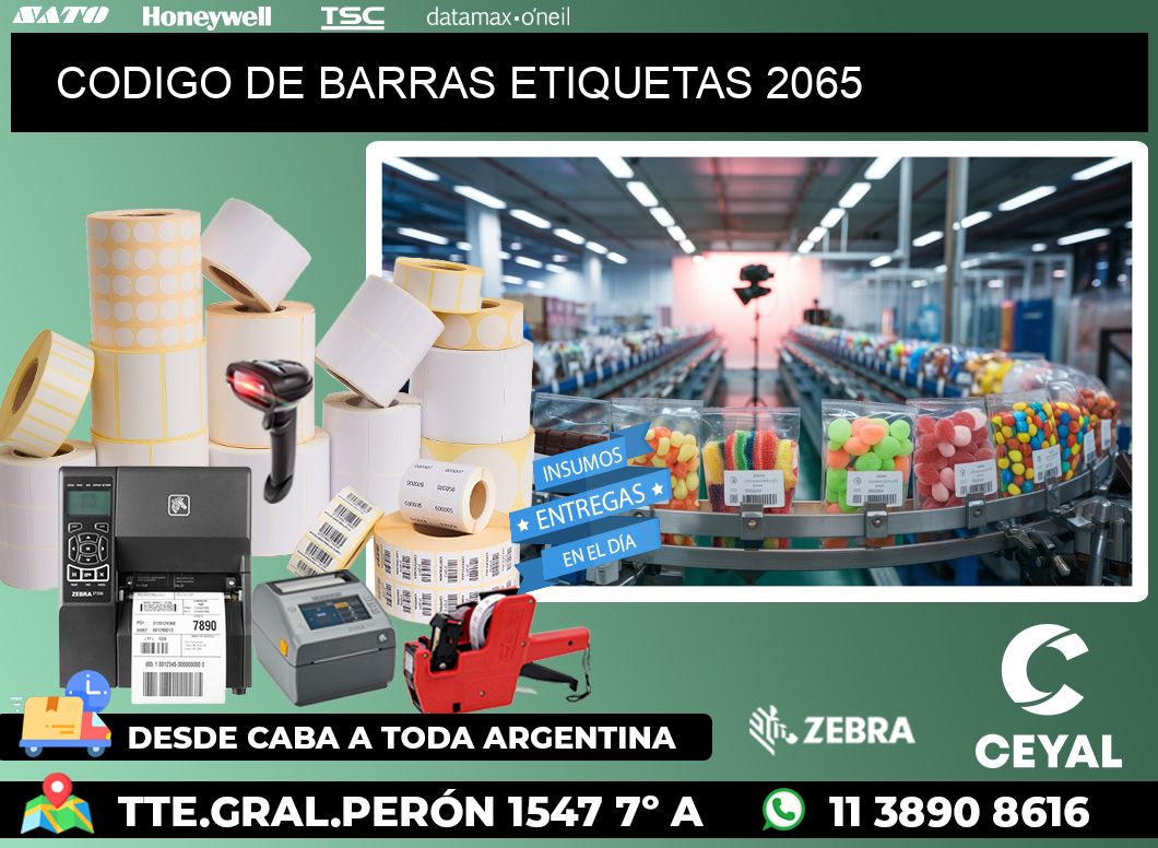 CODIGO DE BARRAS ETIQUETAS 2065