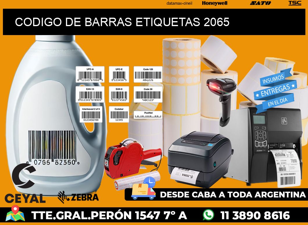 CODIGO DE BARRAS ETIQUETAS 2065