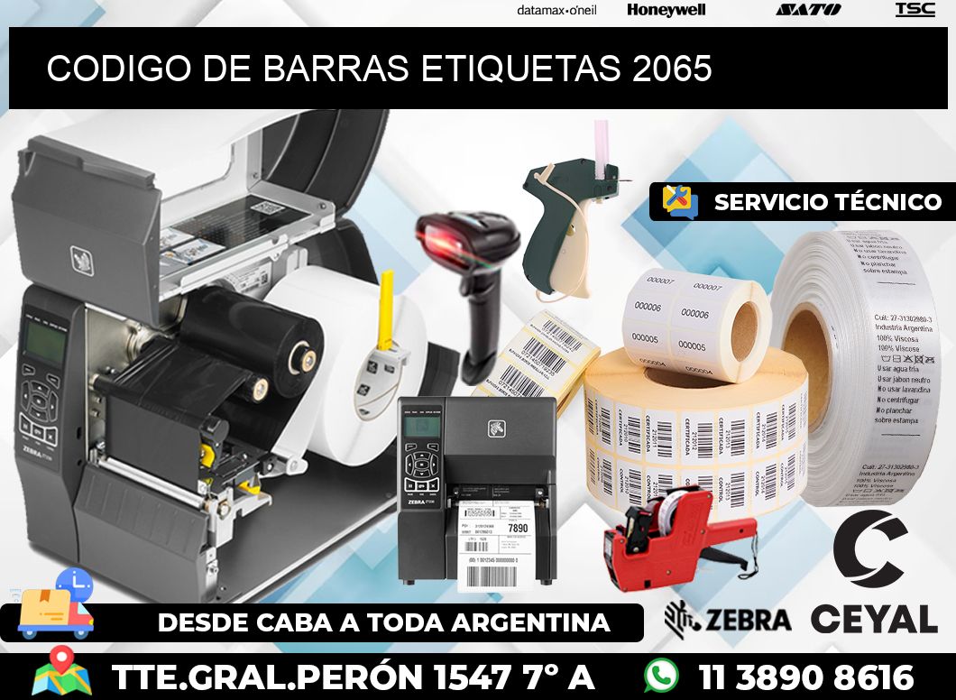 CODIGO DE BARRAS ETIQUETAS 2065