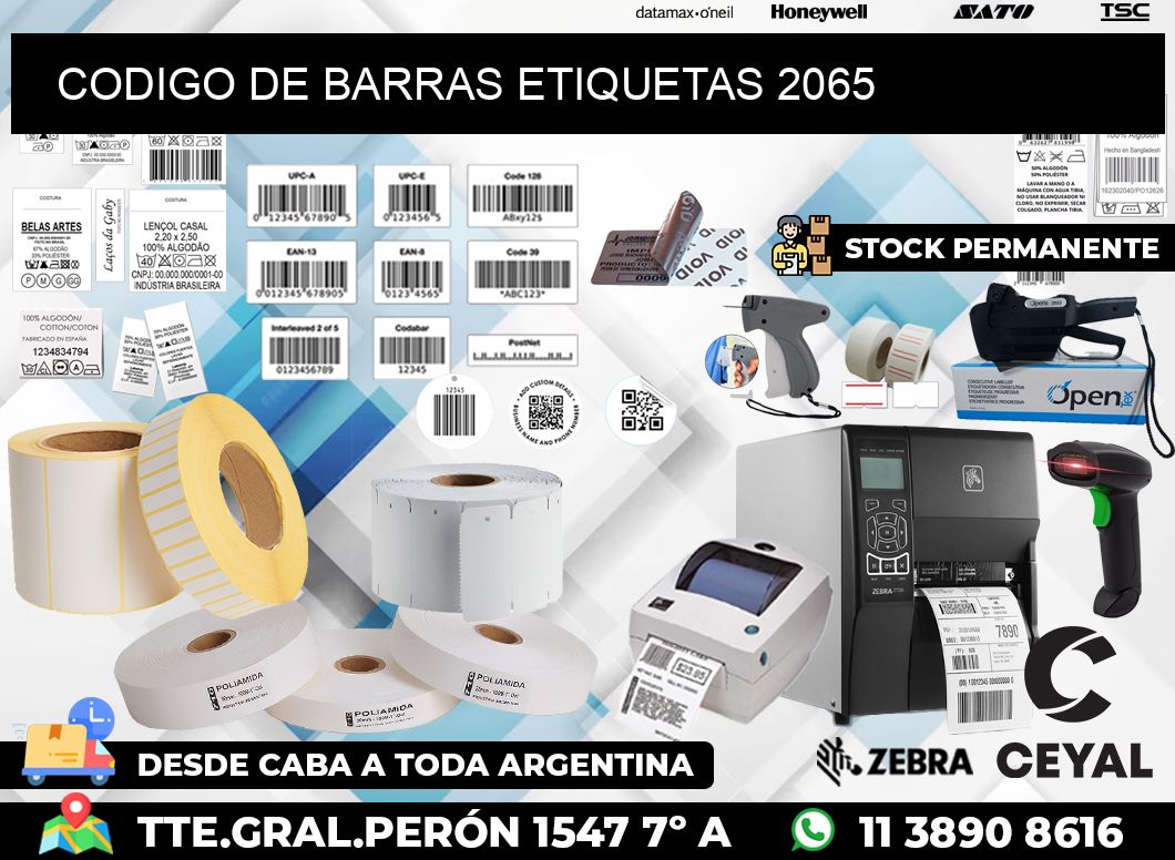 CODIGO DE BARRAS ETIQUETAS 2065