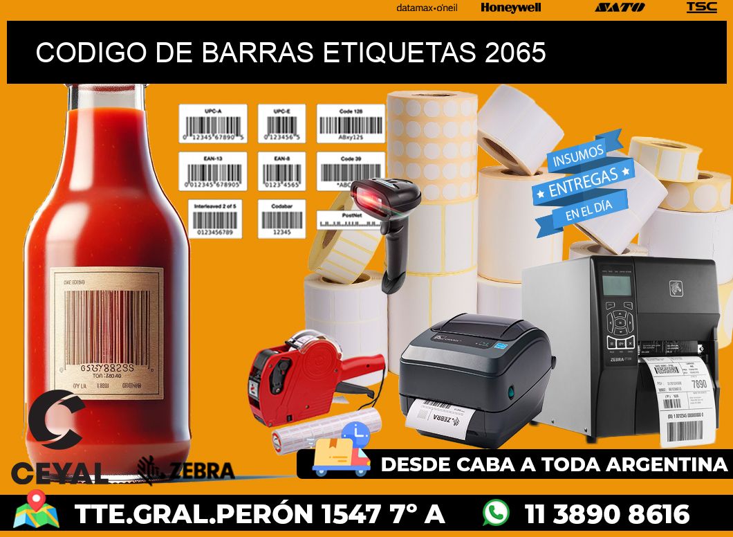 CODIGO DE BARRAS ETIQUETAS 2065