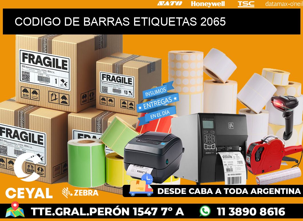 CODIGO DE BARRAS ETIQUETAS 2065