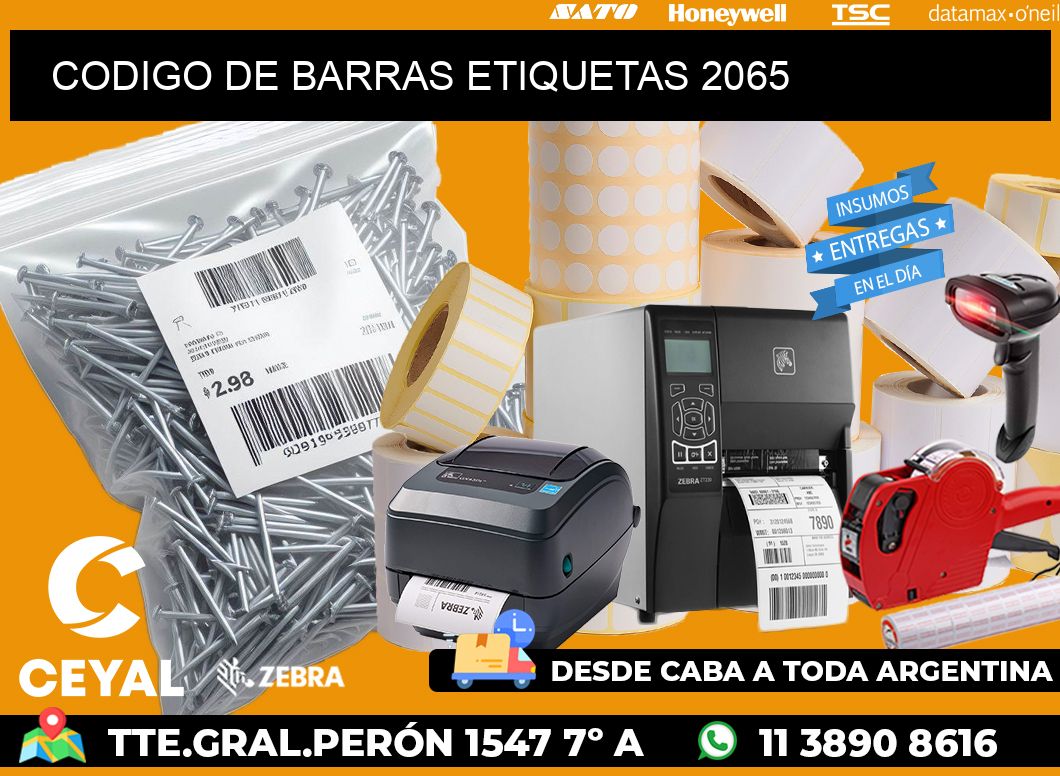 CODIGO DE BARRAS ETIQUETAS 2065