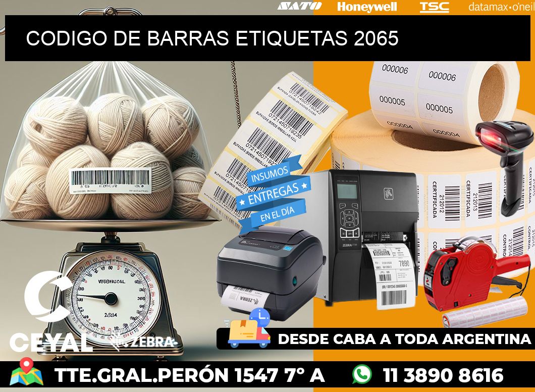 CODIGO DE BARRAS ETIQUETAS 2065