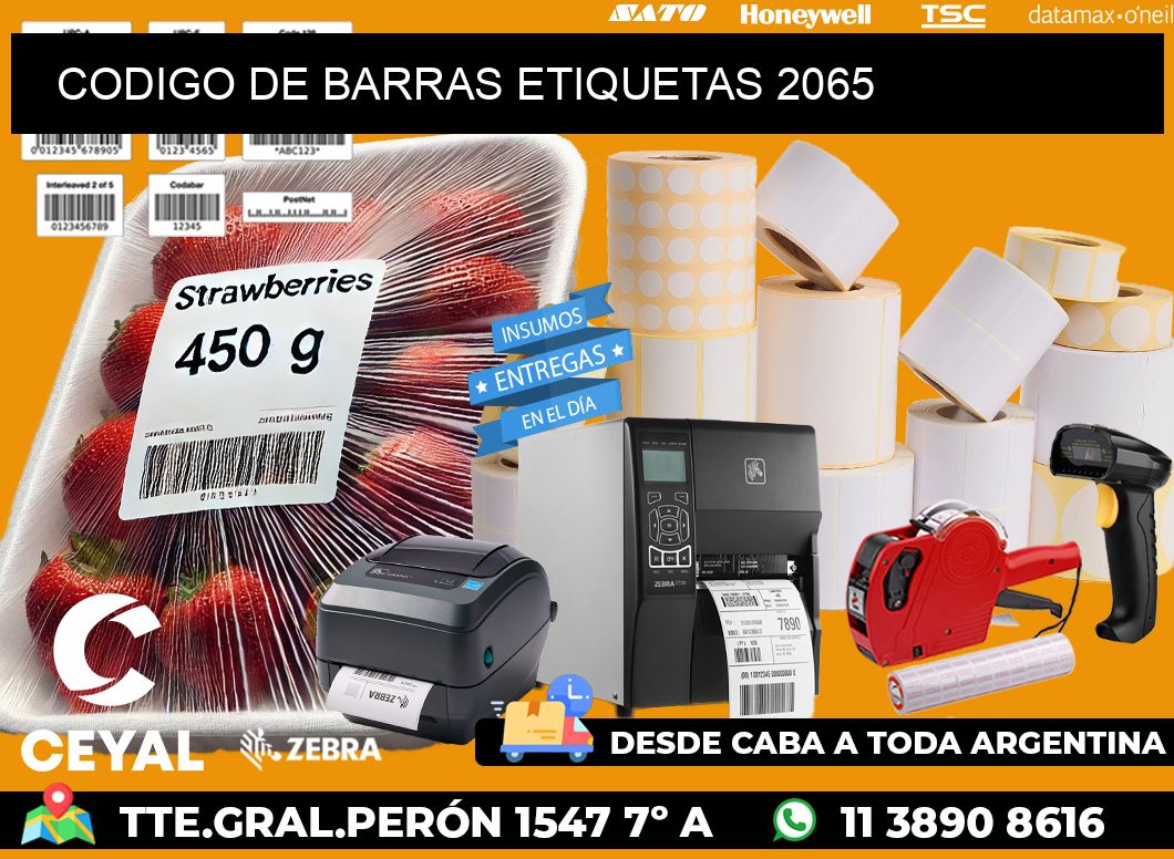 CODIGO DE BARRAS ETIQUETAS 2065