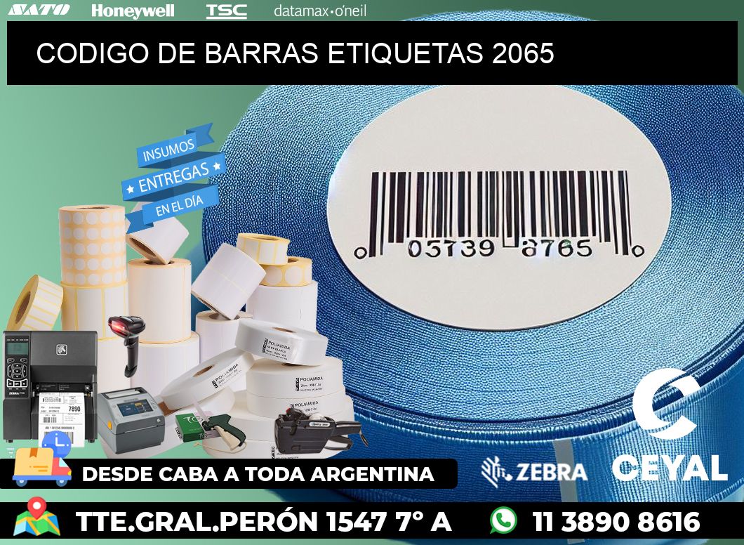 CODIGO DE BARRAS ETIQUETAS 2065