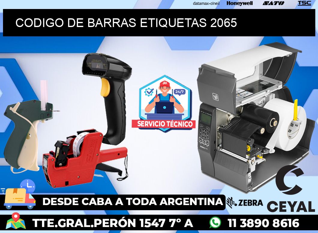 CODIGO DE BARRAS ETIQUETAS 2065