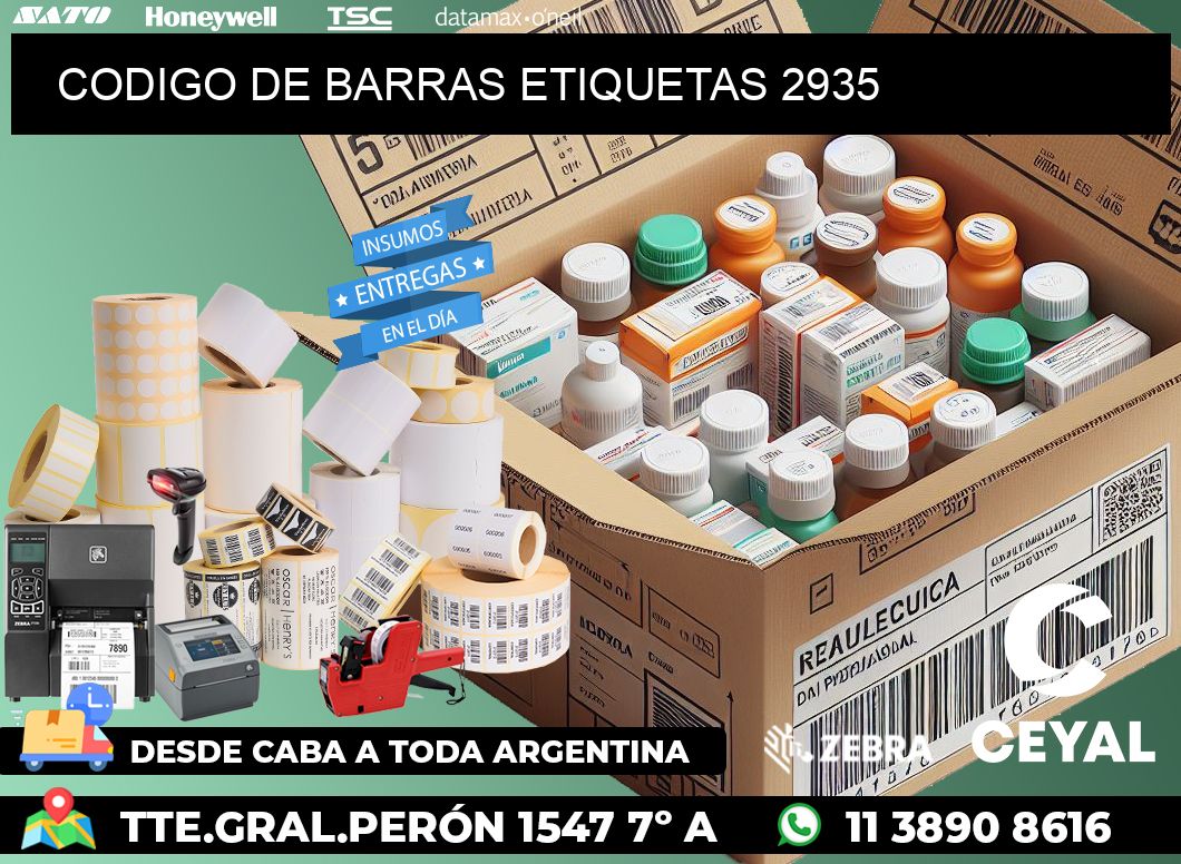 CODIGO DE BARRAS ETIQUETAS 2935