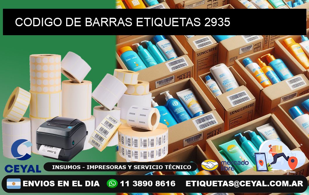 CODIGO DE BARRAS ETIQUETAS 2935