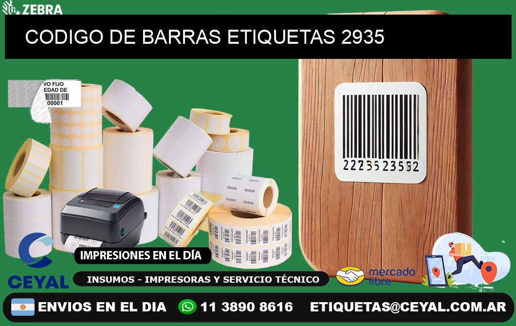 CODIGO DE BARRAS ETIQUETAS 2935