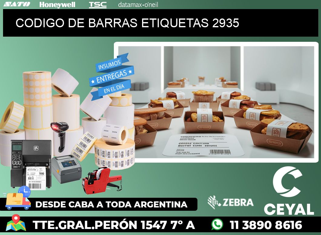 CODIGO DE BARRAS ETIQUETAS 2935