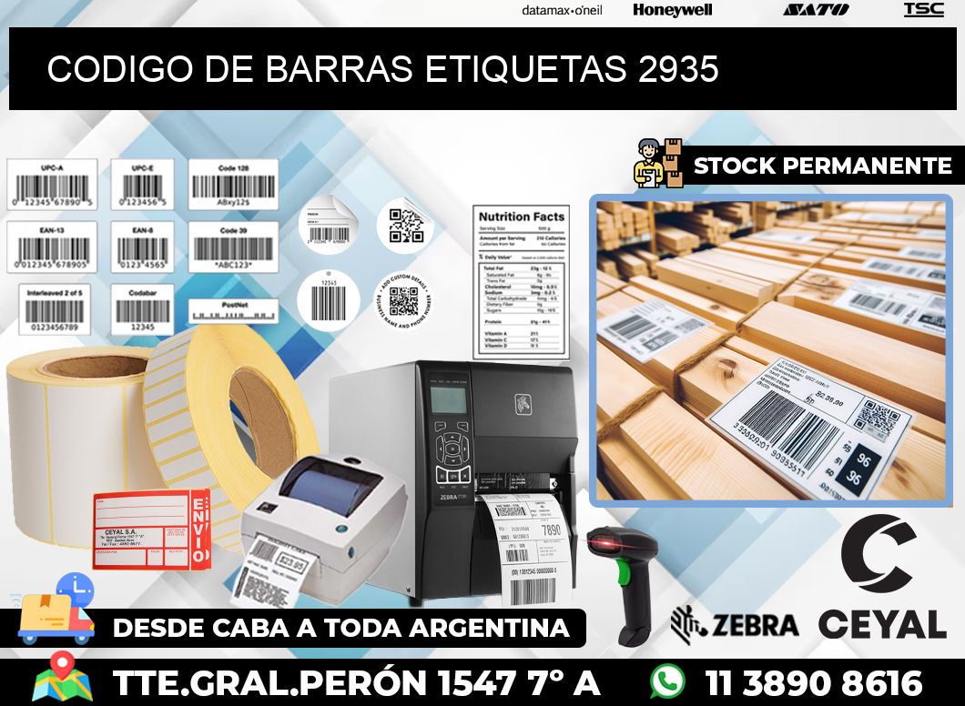 CODIGO DE BARRAS ETIQUETAS 2935