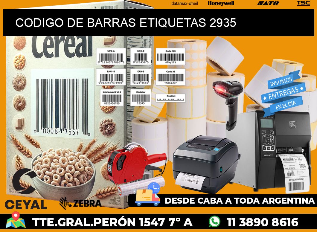 CODIGO DE BARRAS ETIQUETAS 2935