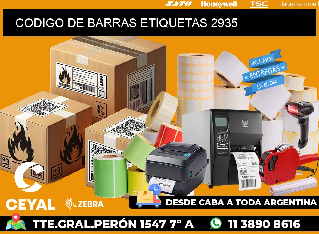 CODIGO DE BARRAS ETIQUETAS 2935