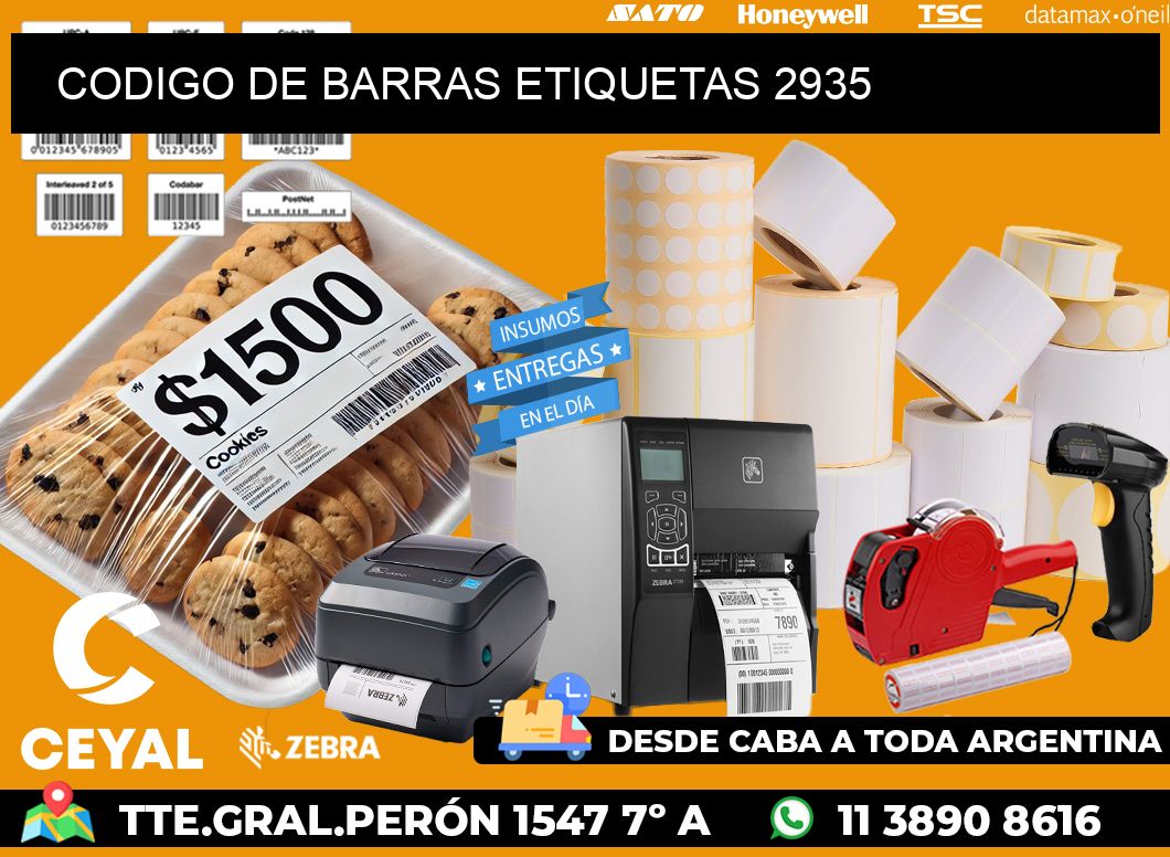 CODIGO DE BARRAS ETIQUETAS 2935