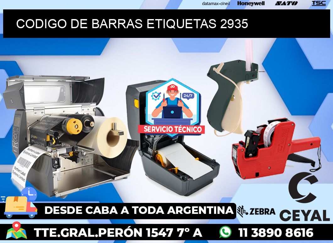 CODIGO DE BARRAS ETIQUETAS 2935