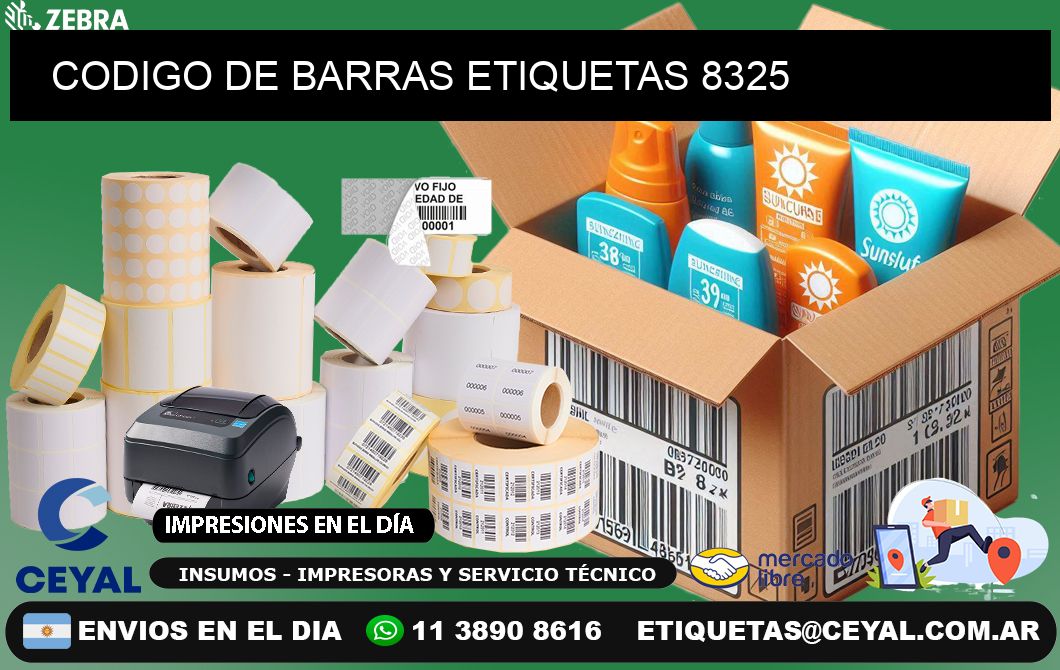 CODIGO DE BARRAS ETIQUETAS 8325