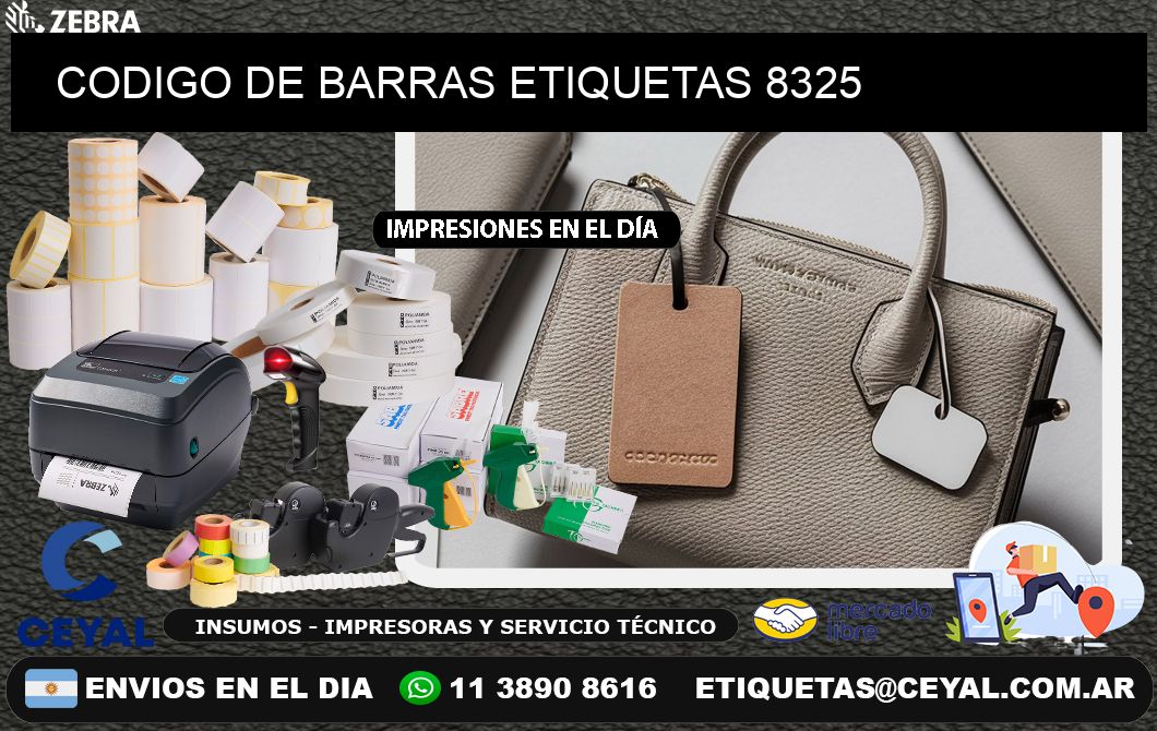 CODIGO DE BARRAS ETIQUETAS 8325