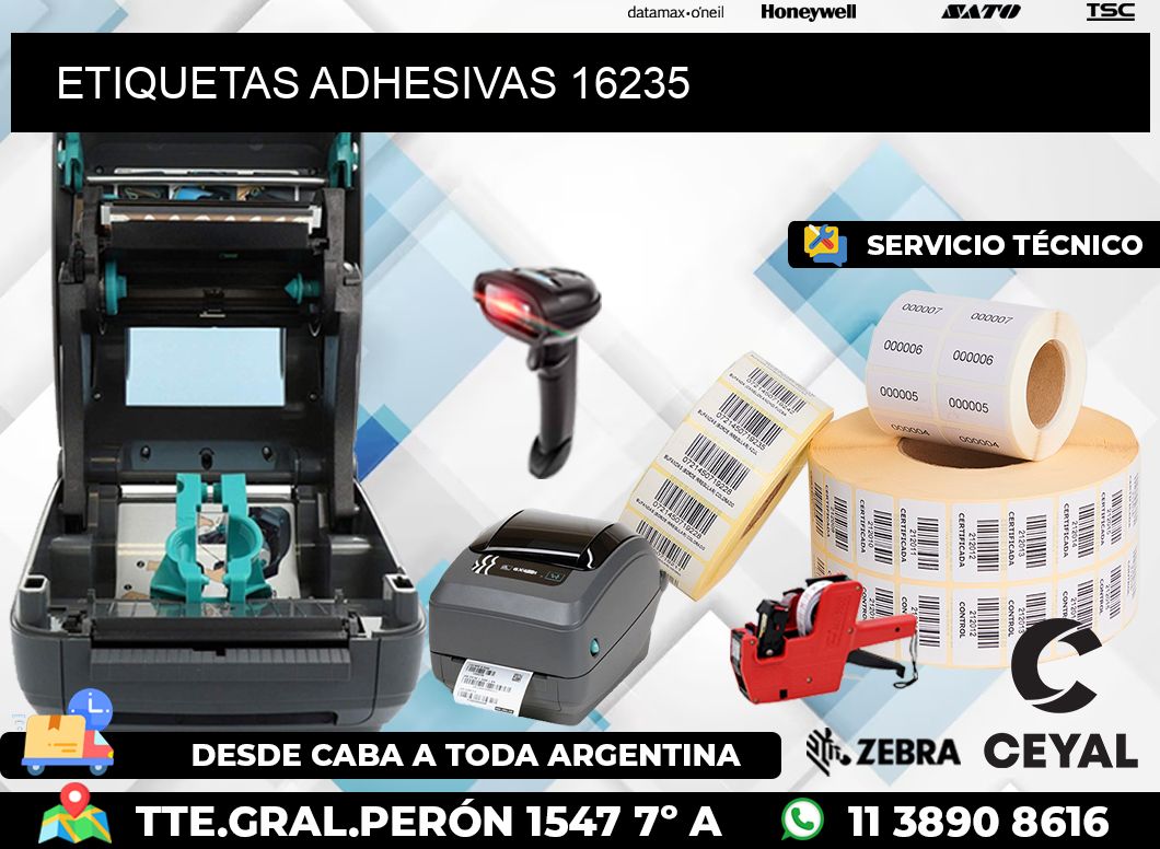 ETIQUETAS ADHESIVAS 16235