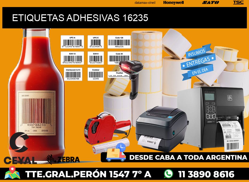 ETIQUETAS ADHESIVAS 16235