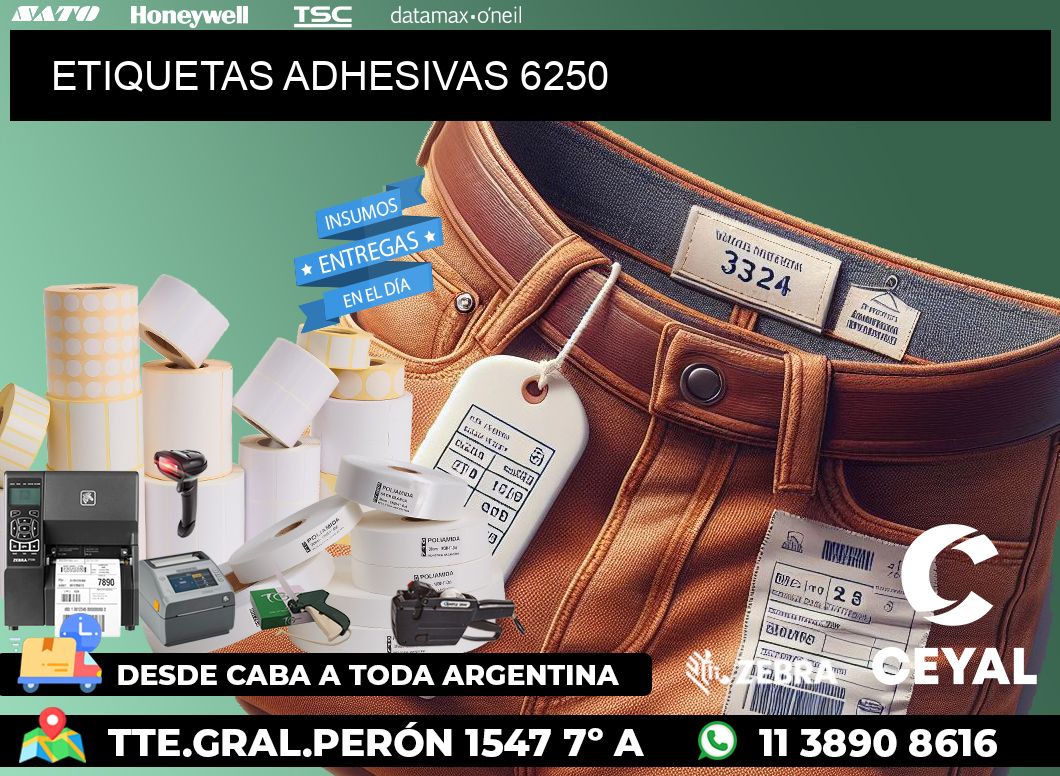 ETIQUETAS ADHESIVAS 6250