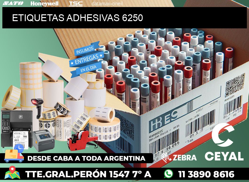 ETIQUETAS ADHESIVAS 6250