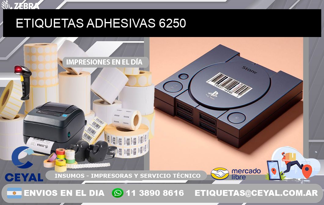 ETIQUETAS ADHESIVAS 6250