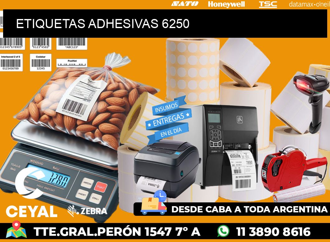 ETIQUETAS ADHESIVAS 6250